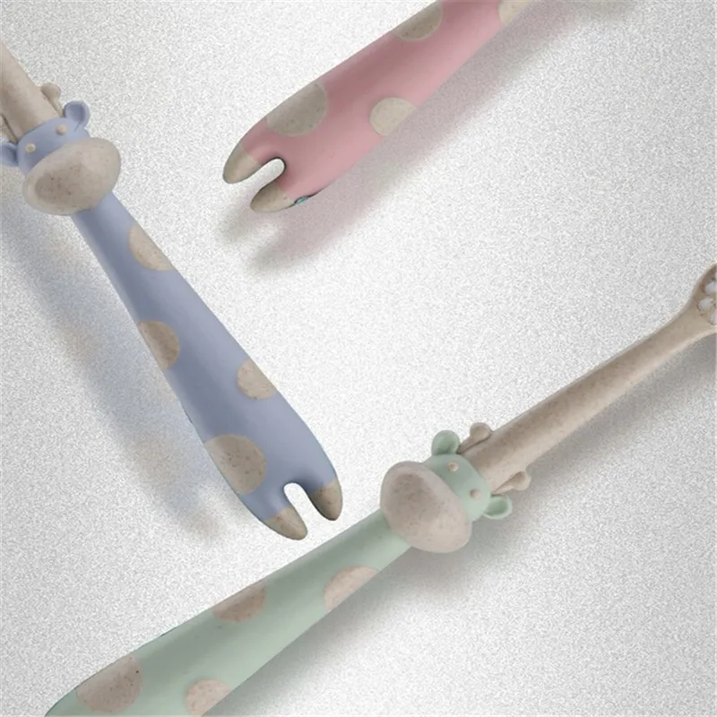 Лучшая детская зубная щетка для детей от 3 до 6 лет, дизайнерская зубная щетка с рисунком жирафа для обучения чистке зубов