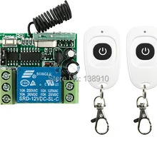 DC12V rf Беспроводной Мини реле приемника удаленного Пульты ДУ для игровых приставок для света переключатель с белый Водонепроницаемый передатчик гараж Дверные рамы