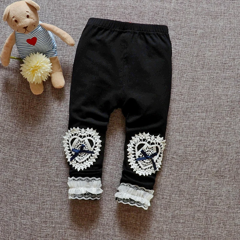 Fashion Girls Pants Bow Lace Trousers Cotton Print Outwear High Quality Baby Legging New Girl Outfit Baby Clothing Free Shipping (6)