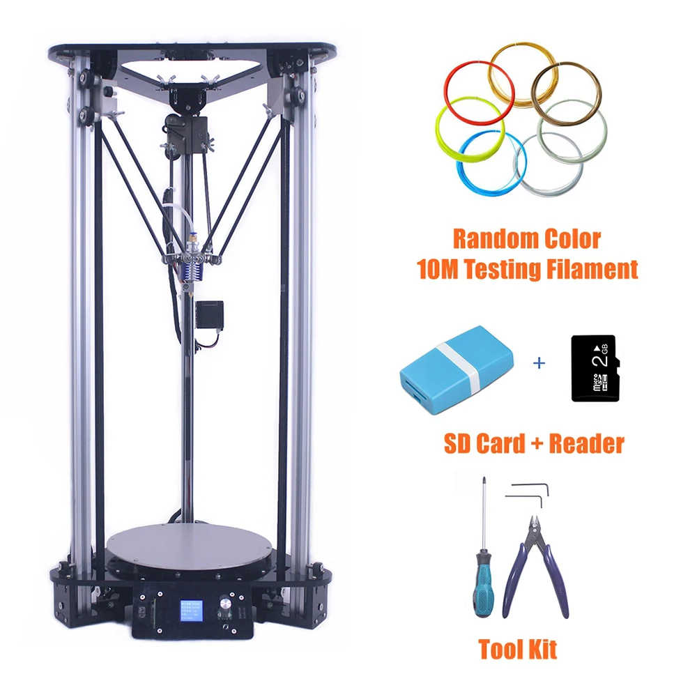 

Easy Assemble Digital Printing Machine Automatic Feeding Large Print Size D180*320MM Kossel Delta 3D Printer DIY Kit
