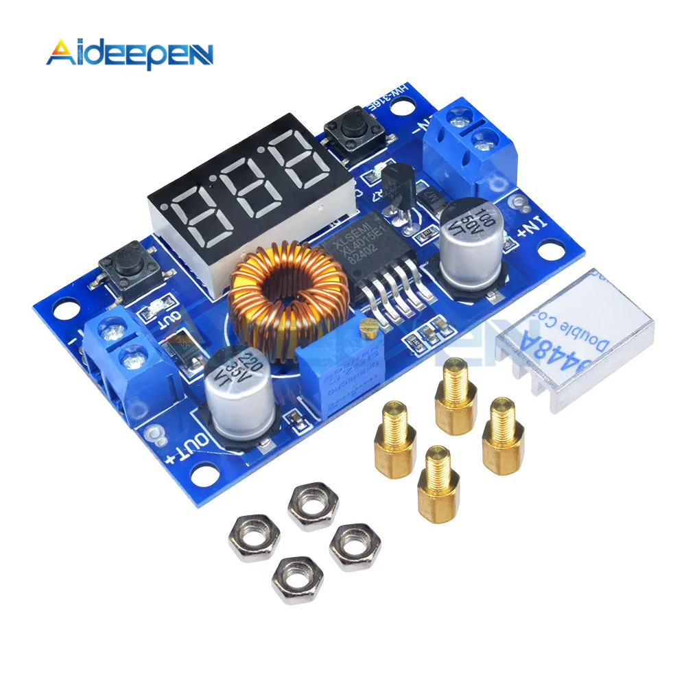 

XL4015 DC DC Adjustable Step Down Board 75W 5A LED Voltmeter Power Supply Module 4.0-38V to 1.25V-36V Buck