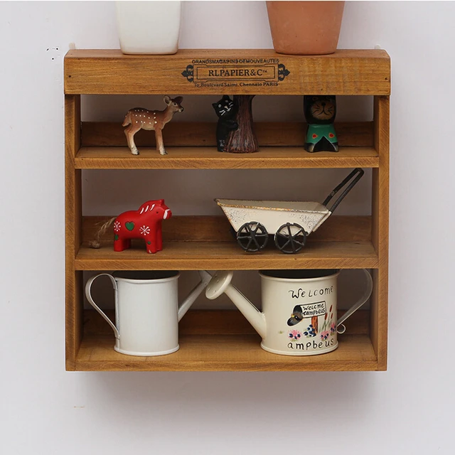 Vintage Wooden Storage Holders Racks Decorative Non Folding Wall Vintage Wooden Storage Holders Racks Decorative Non Folding Wall Mounted Shelf For Toy Living