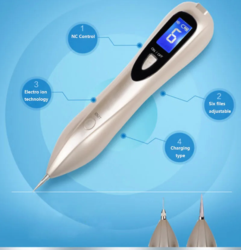 Günstige Neueste Laser Plasma Stift Maulwurf Entfernung Dark Spot Remover LCD Hautpflege Punkt Stift Haut Warze Tag Tattoo Entfernung Werkzeug schönheit Pflege