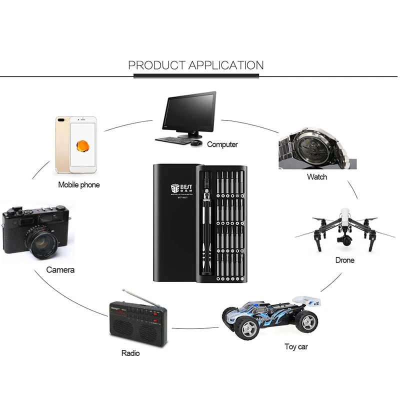 Лучший Набор прецизионных отверток 24 в 1, магнитные отвертки для телефона, планшета, часов, радиоуправляемого квадрокоптера, сделай сам, ремонтная работа