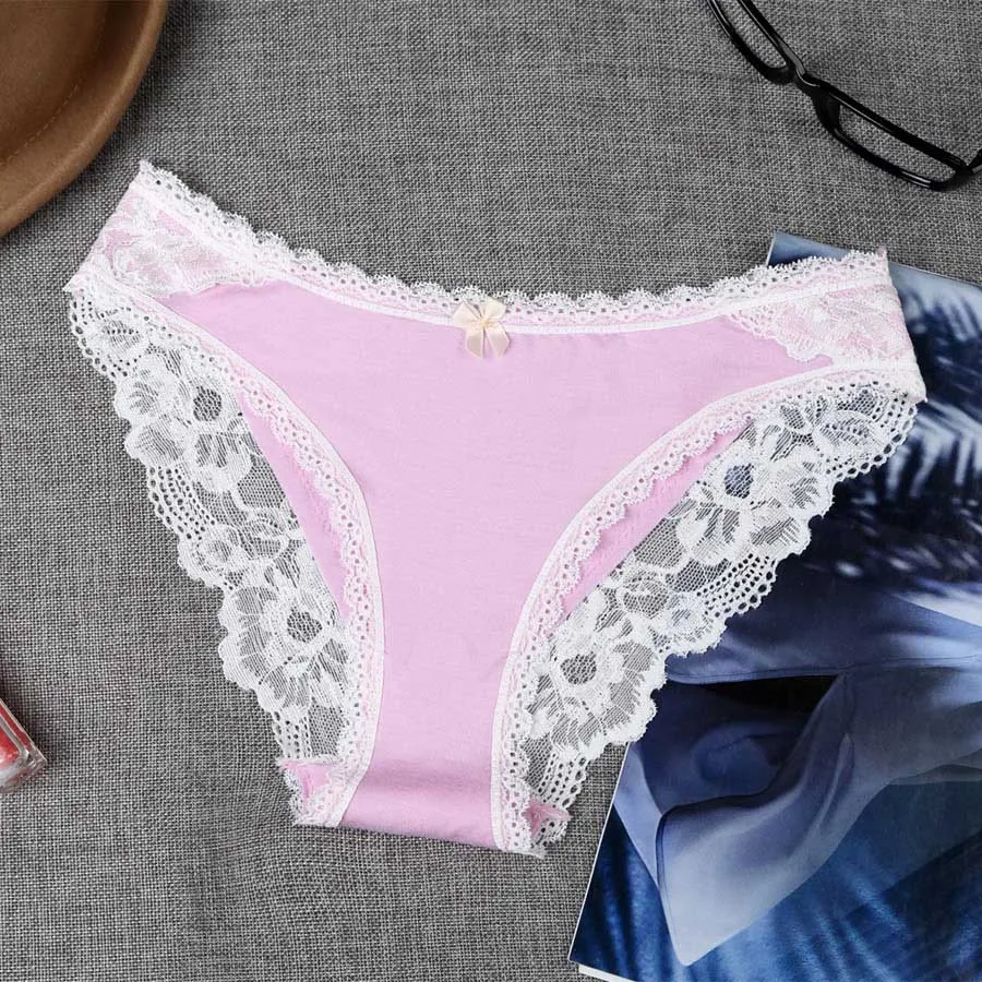 4 pcs New Brand Woman Cotton Cute Panties Vs Love Pink Women Briefs Sexy Lace for Girls Calcinhas Underwear Lingerie Intimates (8)