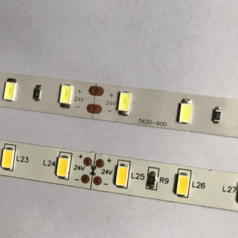 Светодиодная лента 5730 Водонепроницаемая 12 В/24 В 60 Светодиодный/м 5 м/лот 5730 Светодиодная лента яркая, чем 5630 5050 Светодиодная лента 40-45лм