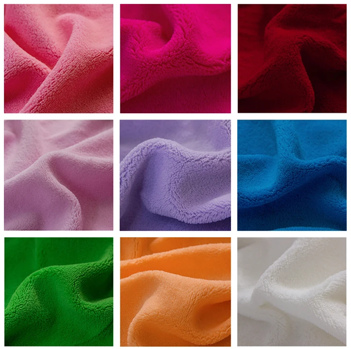 Candy colors coral fleece fabric Solid color fur fabric for garment ...