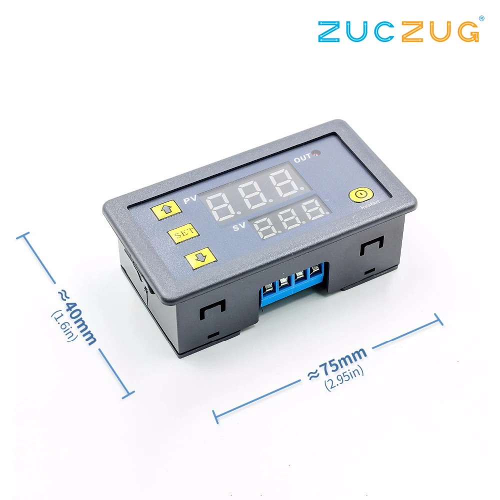

youe shone 12V Timing Delay Timer Relay Module Digital LED Dual Display Cycle 0-999 Hours Adjustable Power Supplies