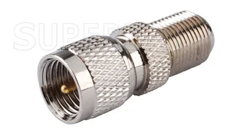 

Superbat 5 pcs Mini-UHF-F RF Adapter Mini-UHF Male Plug to F Female Jack Coaxial Connector