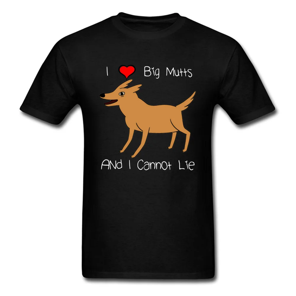 Classic Printed Short Sleeve Tops & Tees Mother Day O-Neck 100% Cotton Adult Top T-shirts Printed Tee-Shirt Fitted Funny Dog Shirt I LoveBig Mutts Gift For Dog Lovers black