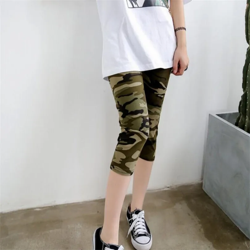 YSDNCHI Camouflage Leggings Fitness Pants Women Leggings Pantalones Print Legging Summer Soft Skin Legins Stripe Womens Capris spanx leggings Leggings