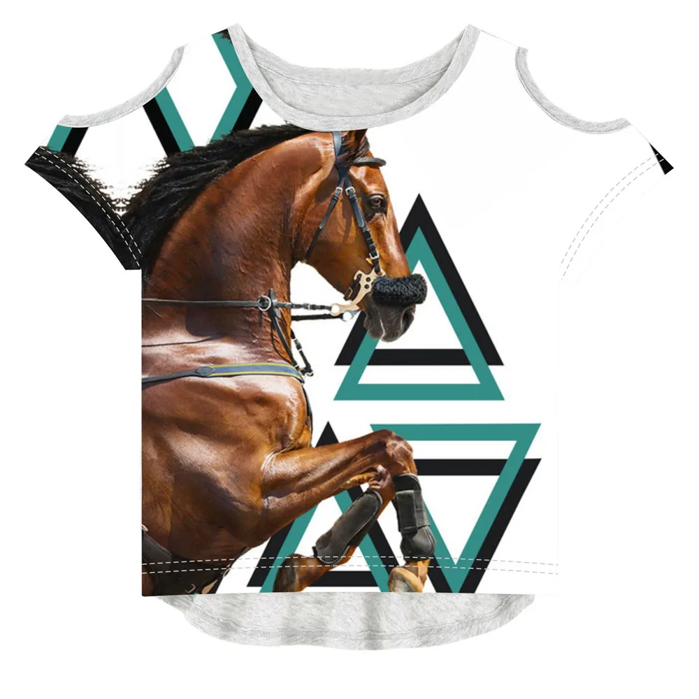 

Children Summer T-Shirt Fashion printing Pentium horse girl Brand Design T Shirt kids Girl tees Fashion