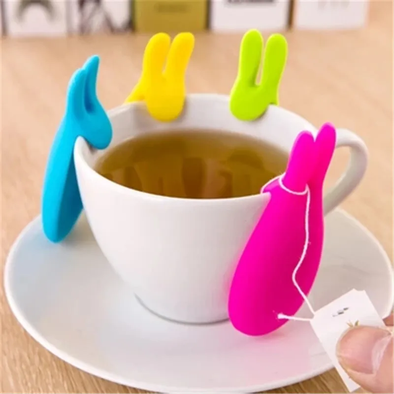 Творческий силиконовый гель кролик Форма Чай Infuser для промо-акций конфеты Цвета