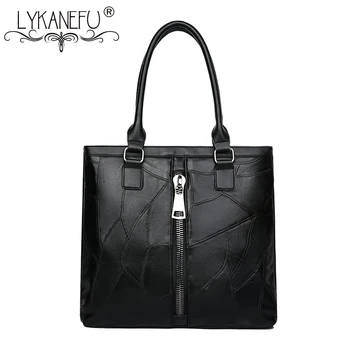 

LYKANEFU Genuine Leather Bag Women Leather Handbag Business Briefcase Handbags Designer Ladies Tote Shoulder Bags Top Handles
