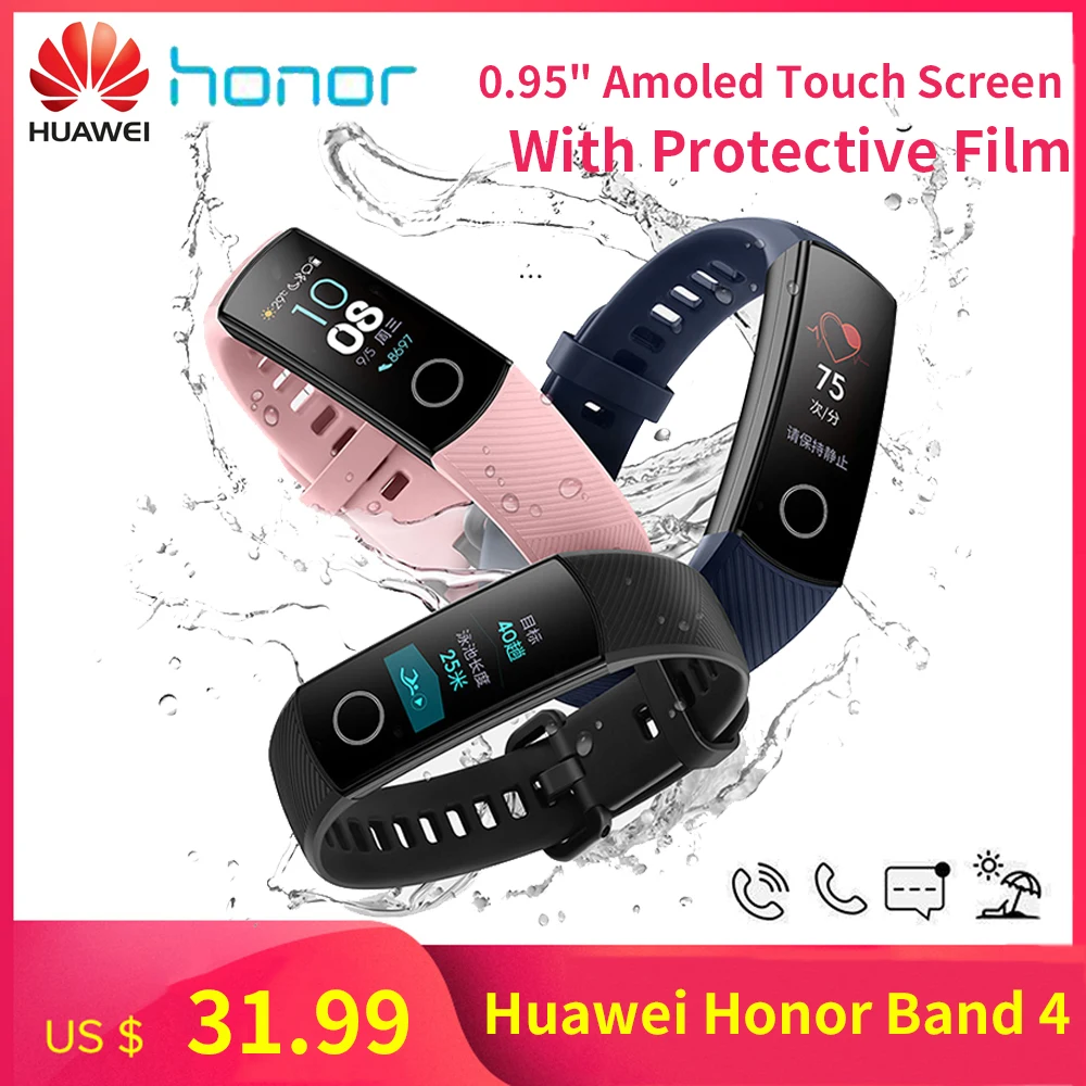 Huawei Honor Band 4 Smart Wristbands Bracelet Amoled Color 0.95\