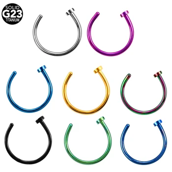 

1PC Fake Nose Ring Piercing Lip Ring C Shape Clip on Lip Piercing Nostril Nose Rings Hoop for Women's Fashion Body Jewelry