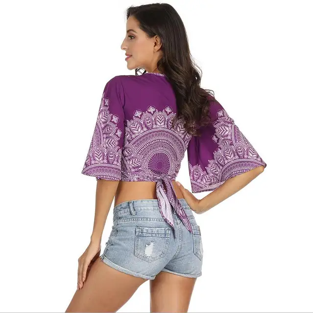 2018 Sexy Half sleeve women uv protection beach swim shirts bikini