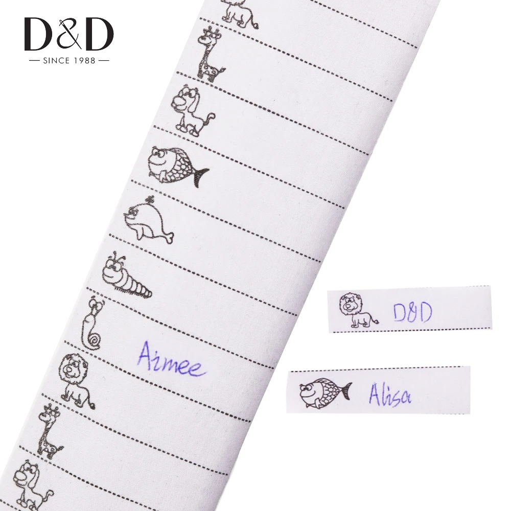 

100pcs/pack White Washable Iron on Name Labels Garment Fabric Tags Marker Set for Clothes Sewing Accessories