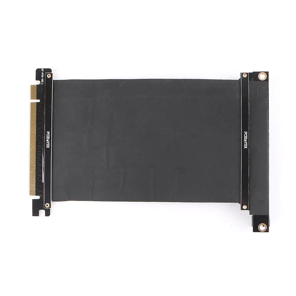 

PCI Express PCI-e3.0 16x Flexible Cable Card Extension Port Adapter High Speed Riser Card Graphics Cards Connector Cable L type