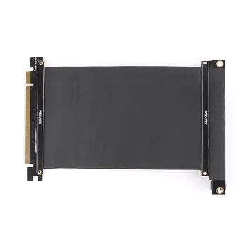 

PCI Express PCI-e3.0 16x Flexible Cable Card Extension Port Adapter High Speed Riser Card Graphics Cards Connector Cable L type