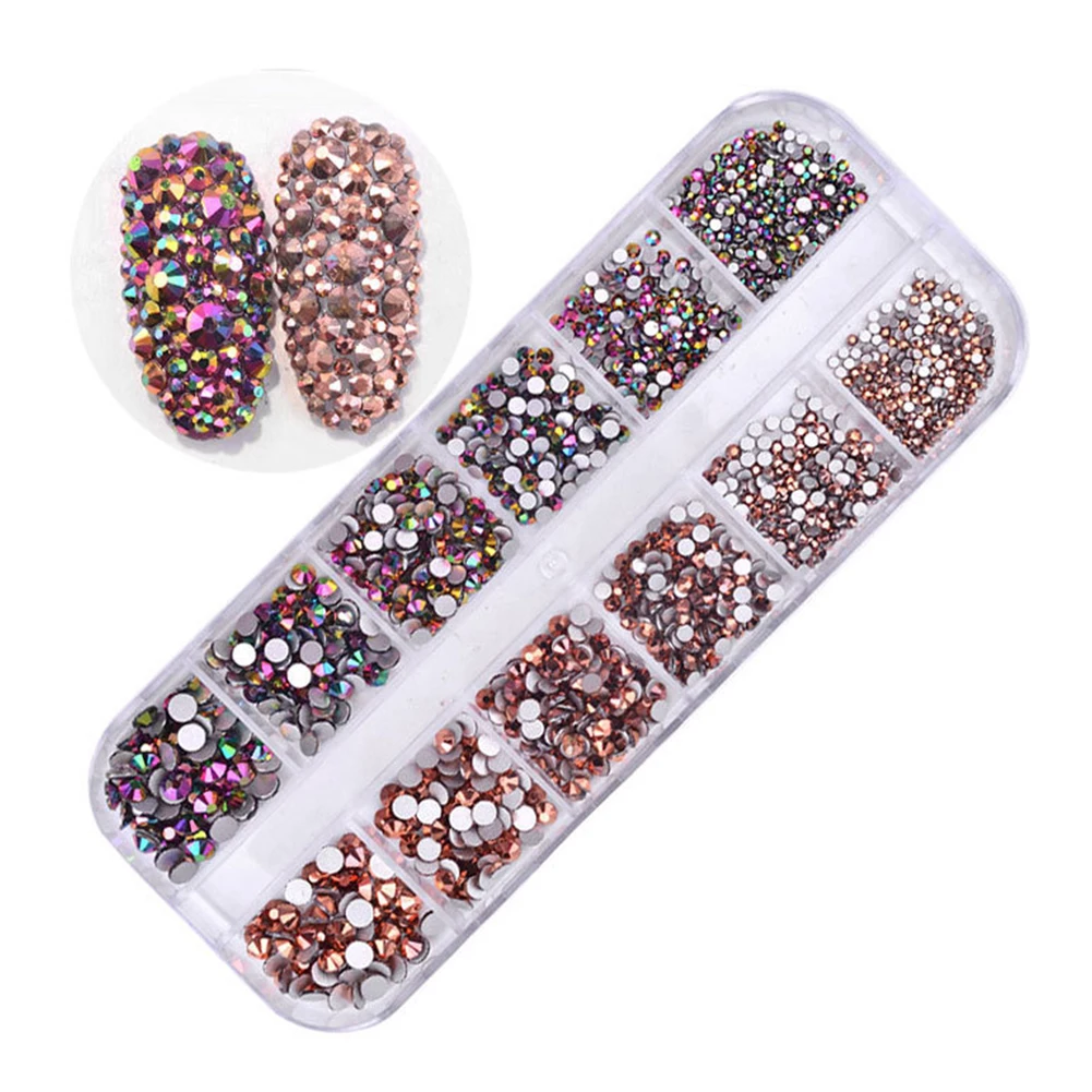 

DIY Manicure Accessories Wheel Tips Irregular Mixed Color Crystal Stones 3D Rhinestones Nail Decoration Diamond Art