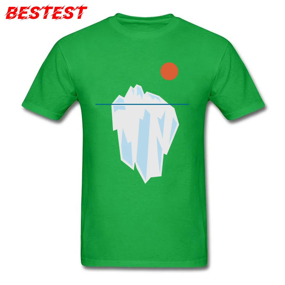 Normal Iceberg O-Neck T-Shirt Fall Tops & Tees Short Sleeve for Men Dominant Pure Cotton Print Tshirts Drop Shipping Iceberg green