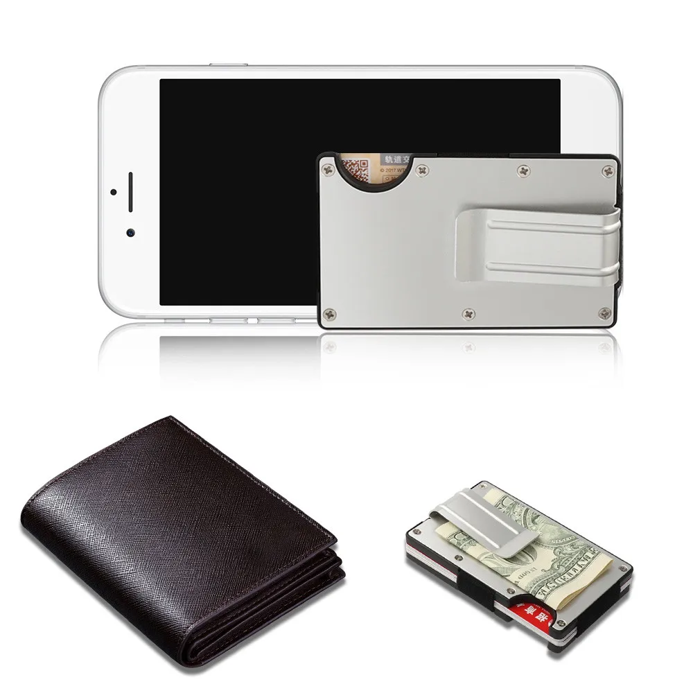 Maison fabre Металл Мини зажим для денег фирменный модный черный, белый цвет держатель для кредитных карт с RFID Анти-главный кошелек для мужчин