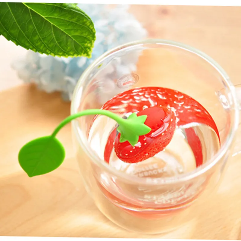 Lovely Silicone Strawberry Tea Infuser Teabag Kettle Loose Tea leaf Strainer Ball Holder Herbal Spice Filter Tea Teapot Tool 7D Lovely Silicone Strawberry Tea Infuser Teabag Kettle Loose Tea leaf Strainer Ball Holder Herbal Spice Filter Tea Teapot Tool 7D