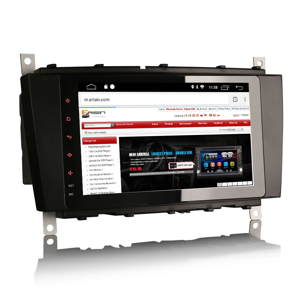 Perfect 8" Android 8.1 Oreo OS Car Multimedia Navigation GPS Radio for Mercedes-Benz CLC-Class W203 2008-2010 & CLK-Class W209 2005-2011 3