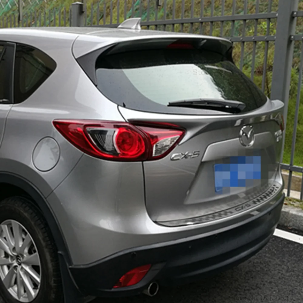 Для Mazda CX-5 CX5 2013 ABS пластик окрашенный цвет задний Средний спойлер багажник губы крыло автомобиля Стайлинг