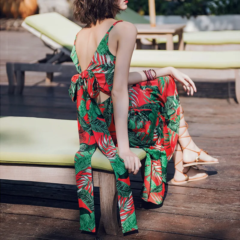 

2018 Rushed Direct Selling Traveler's Beach Skirt Thailand Style Bohemia Long National Wind And Seaside Holiday Dress