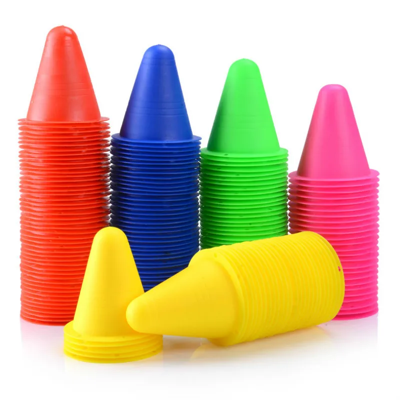 

30 Pieces/Lot Roller Skate Roadblock Skating Flashing Roller Roadblocks Skates Marker Cones Sports Exercise Training Marking Cup