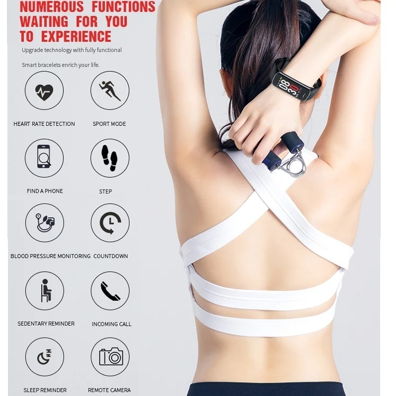 Умный Браслет, пульсометр, кровяное давление, кислородный монитор, спортивный фитнес-трекер, умный Браслет для iOS Android