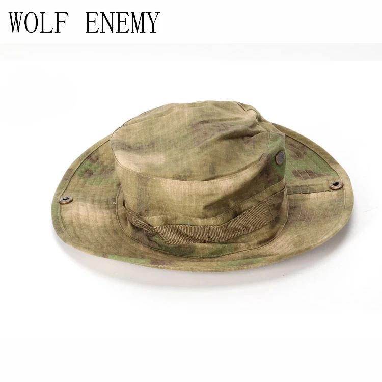 Высококачественные Тактические страйкбол камуфляж снайпера Boonie шляпы для мужчин и женщин наружная бейсболка для горного туризма военная шляпа - Цвет: FG