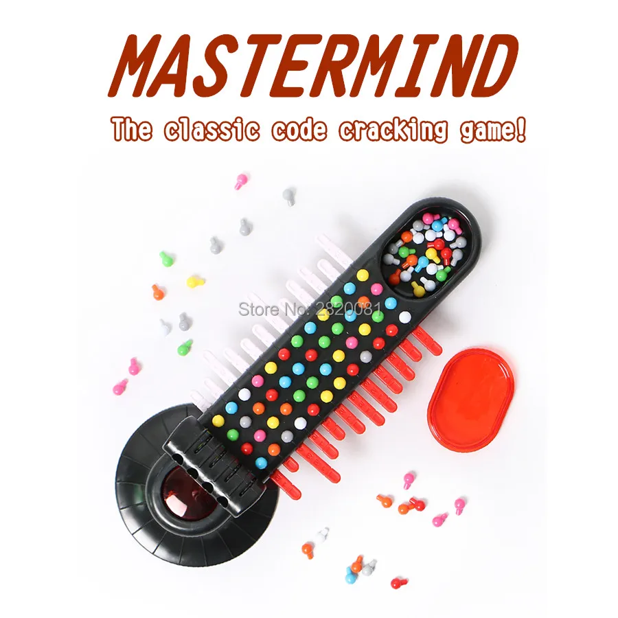 

The classic code cracking puzzle game Mastermind toy set,family challenging&smart game for 5 players,rotating game unit