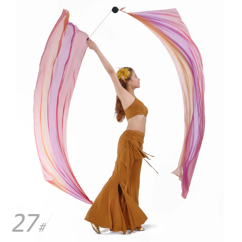 2018 Лидер продаж для женщин пикантные танец живота костюм градиент шелк вуаль пой 1 вуаль + цепочка POI одежда