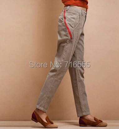 Новое поступление Весна Осень вельветовые брюки женские прямые женские брюки размера плюс хаки полная длина свободные sgf0501