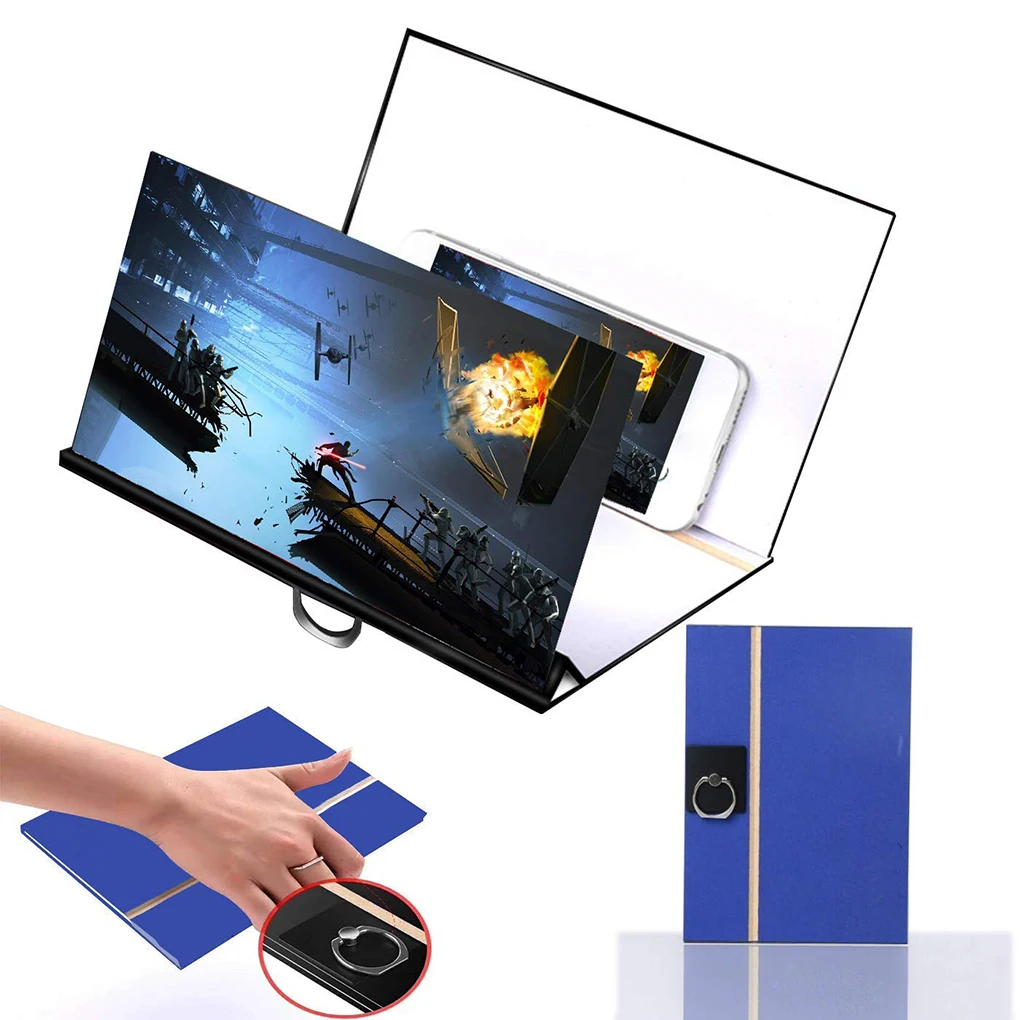 8 дюймовый деревянный телефон с увеличением экрана сотового телефона 3D HD видео