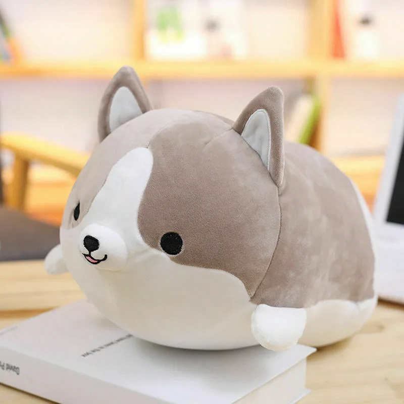 New Soft 35/50/60CM Cartoon Corgi Pillow Cushion Cute Fat Dog Pillow Plush Toy Stuffed Lovely Kids Birthyday Gift Kawaii Decor - Цвет: As Photo Show