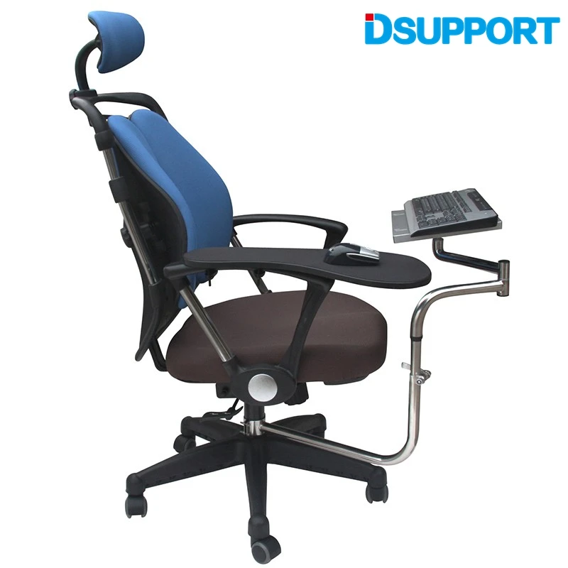 Dsupport OK 010 Multifunctoinal Chair Clamping Keyboard Support Laptop Holder Mouse Pad for Compfortable Office and