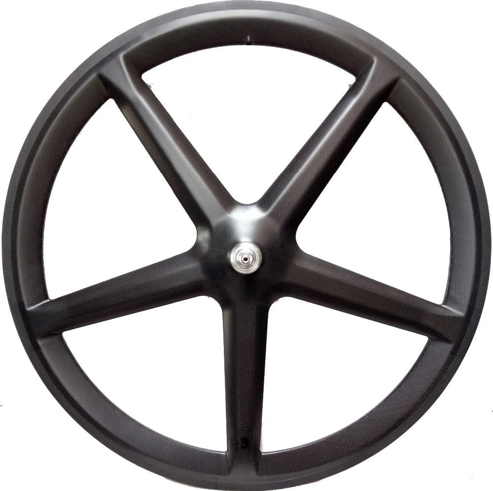 Clearance carbon 5 spoke wheel road fixed gear track 5 spoke full carbon bike five track wheel 4
