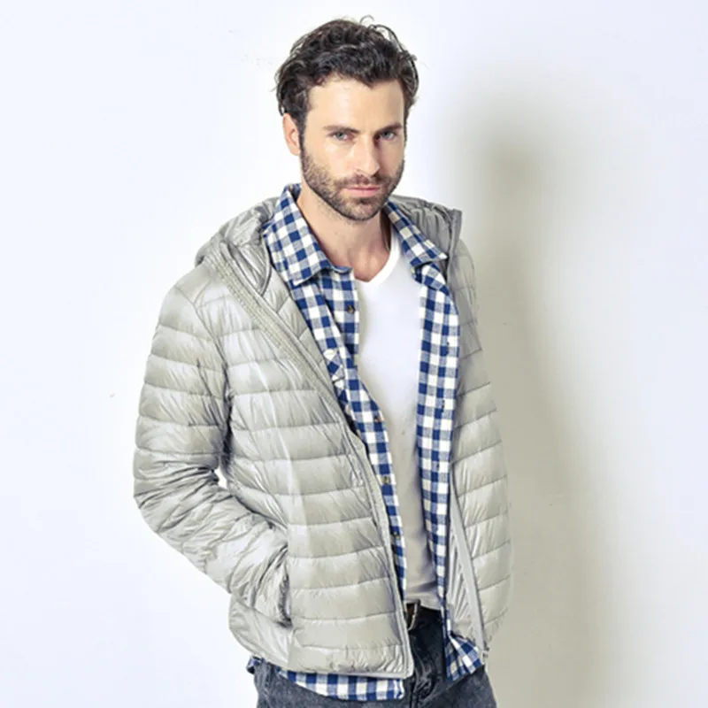 

Outdoor 2018 down jackets men Hooded Autumn Winter Coat For Male High Quality Fashion Classic Solid Clothes 009