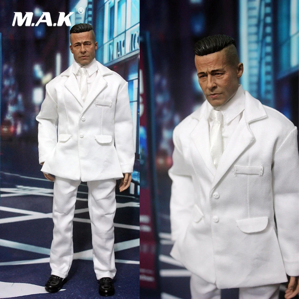 1/6 Scale Male Figure Clothes Accessory White Gentleman Suit Pants ...