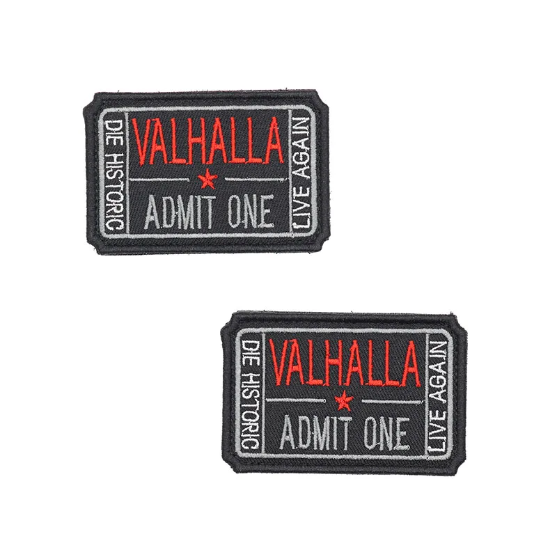 

Embroidery Patch Tactical Viking Moral Patch VALHALLA Applique Icon Badge Military Uniform Bike Embroidery Striped Dress