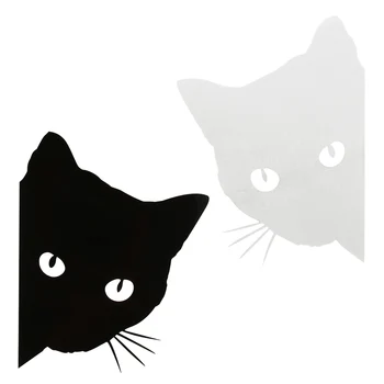 

12*15CM CAT FACE PEERING Car Sticker Decals Pet Cat Motorcycle Decorative Stickers Car Window Decals