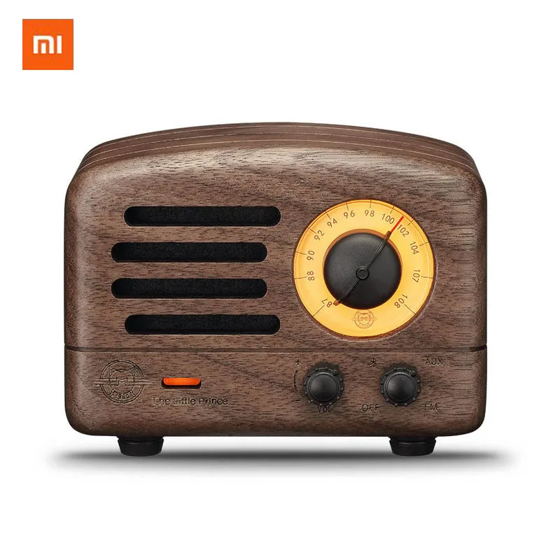 Оригинальный Bluetooth динамик Xiaomi Youpin деревянный музыкальный плеер с радио функцией