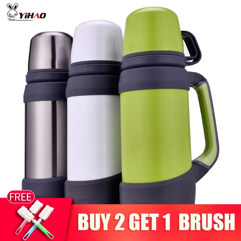 

0.8L,1L vacuum flasks thermoses stainless steel big size outdoor travel cup thermos bottle thermal coffee garrafa termica sport