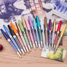 1 шт. шариковая ручка радужного цвета роскошные креативные Металлические Хрустальные алмазные шариковые ручки Канцелярские Шариковые ручки Офисные канцелярские принадлежности