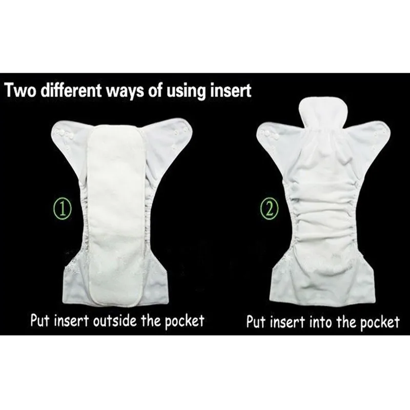 Многоразовые моющиеся Детские ткань пеленки двойной ряд снимки могут быть регулируемый Детские подгузники для 3-13 кг ребенка 20 компл./лот OS