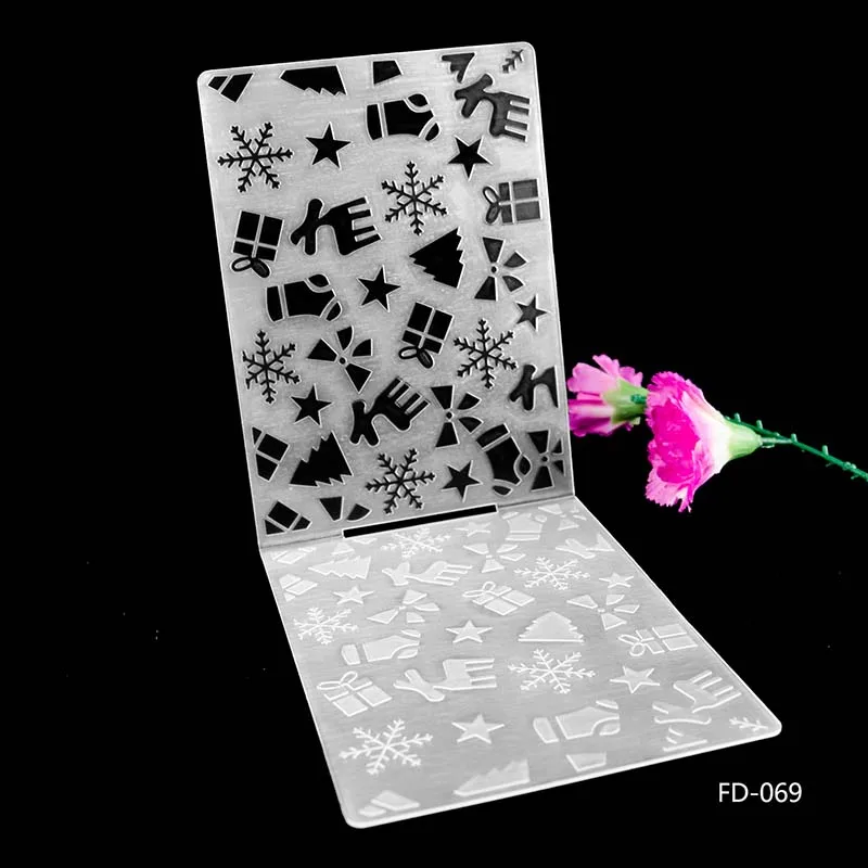 Kinds of Embossing Folders Plastic Scrapbooking For DIY Scrapbook Album Card Decorating Tool Crafts Card Paper Making Decoratio